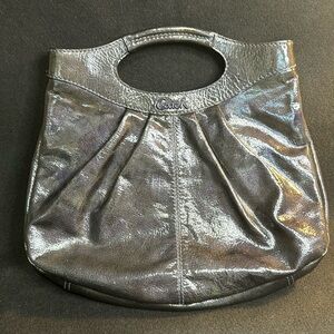 Coach purple grey handbag clutch